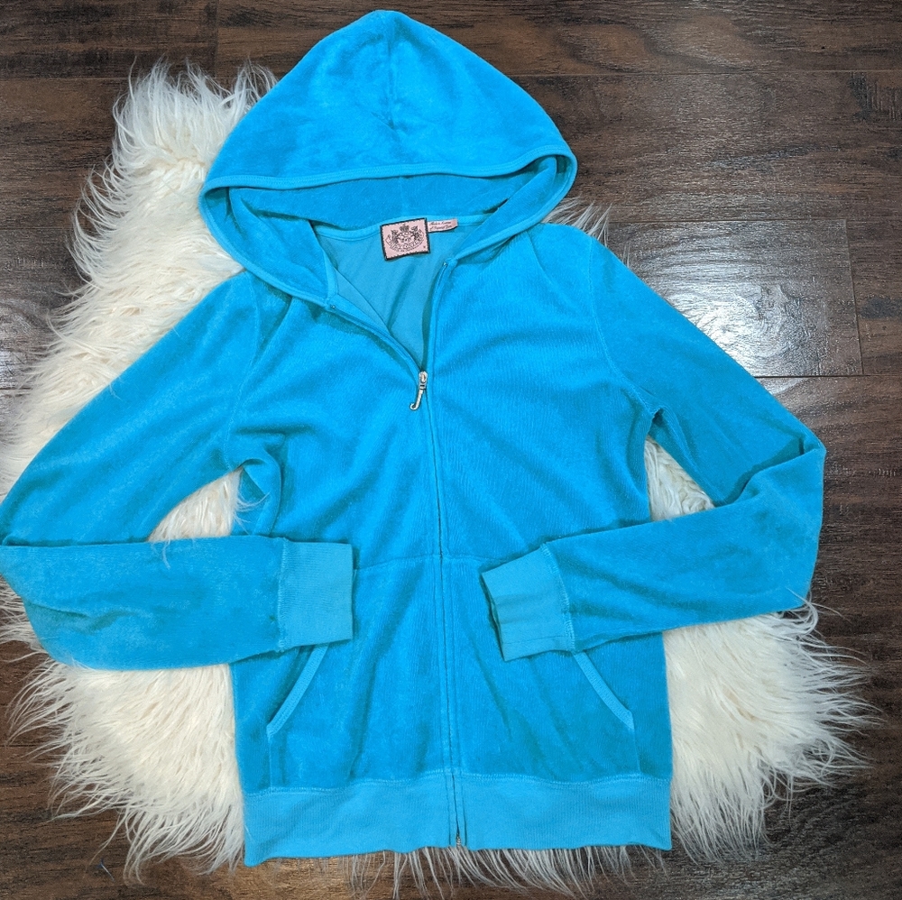 Juicy Couture Light Blue Sweat Jacket Medium
